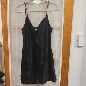 Babaton Black Satin Dress